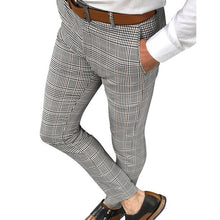 Load image into Gallery viewer, Classic Men Lattice Suit Pants 2020 Summer Thin Plaid Suit Trousers Casual Business Vintage Formal Pants For Wedding Party 2020
