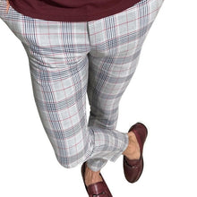 Load image into Gallery viewer, Classic Men Lattice Suit Pants 2020 Summer Thin Plaid Suit Trousers Casual Business Vintage Formal Pants For Wedding Party 2020
