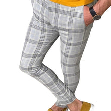 Load image into Gallery viewer, Classic Men Lattice Suit Pants 2020 Summer Thin Plaid Suit Trousers Casual Business Vintage Formal Pants For Wedding Party 2020
