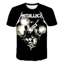 Load image into Gallery viewer, Summer 2020 new men's music T-shirt 3D printed round neck short sleeve T-shirt guitar handsome stylish metal cool top S-6XL
