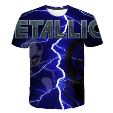 Load image into Gallery viewer, Summer 2020 new men's music T-shirt 3D printed round neck short sleeve T-shirt guitar handsome stylish metal cool top S-6XL
