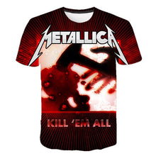 Load image into Gallery viewer, Summer 2020 new men's music T-shirt 3D printed round neck short sleeve T-shirt guitar handsome stylish metal cool top S-6XL
