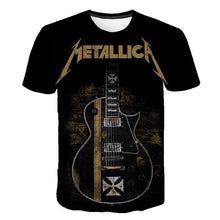 Load image into Gallery viewer, Summer 2020 new men's music T-shirt 3D printed round neck short sleeve T-shirt guitar handsome stylish metal cool top S-6XL

