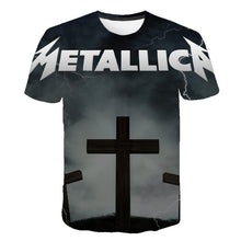 Load image into Gallery viewer, Summer 2020 new men's music T-shirt 3D printed round neck short sleeve T-shirt guitar handsome stylish metal cool top S-6XL
