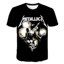 Load image into Gallery viewer, Summer 2020 new men's music T-shirt 3D printed round neck short sleeve T-shirt guitar handsome stylish metal cool top S-6XL
