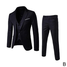 Load image into Gallery viewer, Custom Made 3pcs Business Blazer +Vest +Pants Wedding Suit Male Blazers Slim Suits Vintage Classic Blazers Male Party
