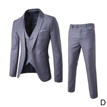 Load image into Gallery viewer, Custom Made 3pcs Business Blazer +Vest +Pants Wedding Suit Male Blazers Slim Suits Vintage Classic Blazers Male Party
