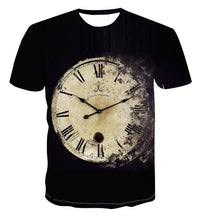 Load image into Gallery viewer, 3D new print personalized clock geometry T-shirt Fashion Street Style Men's summer short sleeve top T-shirt s-6xl
