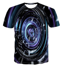 Load image into Gallery viewer, 3D new print personalized clock geometry T-shirt Fashion Street Style Men's summer short sleeve top T-shirt s-6xl
