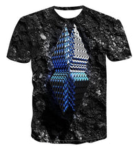 Load image into Gallery viewer, 3D new print personalized clock geometry T-shirt Fashion Street Style Men's summer short sleeve top T-shirt s-6xl
